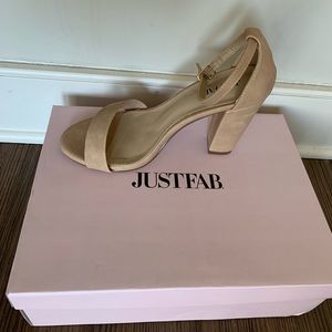 NWB JustFab Nude Heels